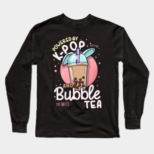 Powered by K-Pop and Bubble Tea - Anime T-Shirt Long Sleeve T-Shirt